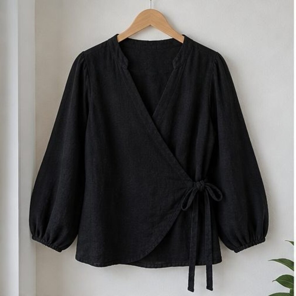 Black V Neck Top
